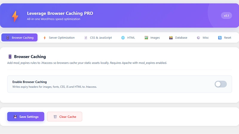 Introducing leverage browser caching pro
